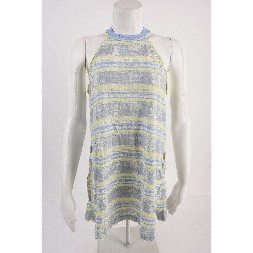 We the Free People Womens Tank Top M Blue Yellow